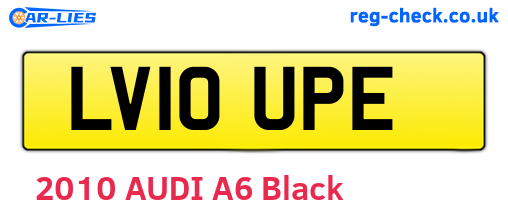 LV10UPE are the vehicle registration plates.