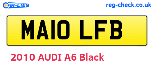 MA10LFB are the vehicle registration plates.