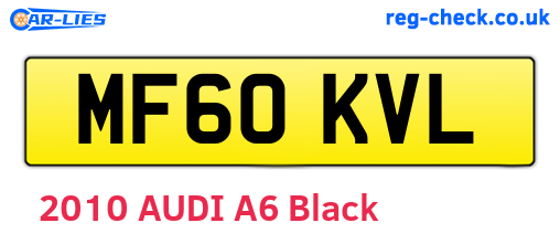 MF60KVL are the vehicle registration plates.
