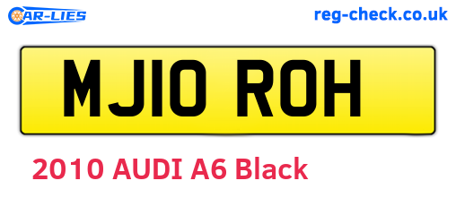 MJ10ROH are the vehicle registration plates.