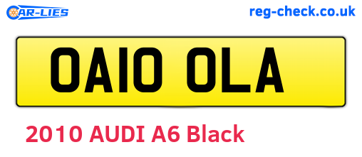 OA10OLA are the vehicle registration plates.