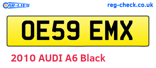 OE59EMX are the vehicle registration plates.