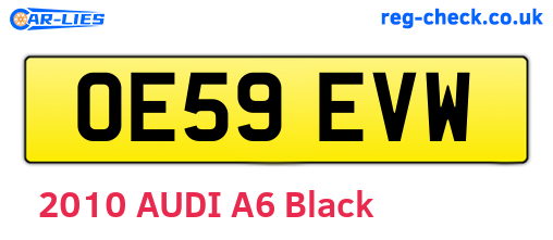 OE59EVW are the vehicle registration plates.
