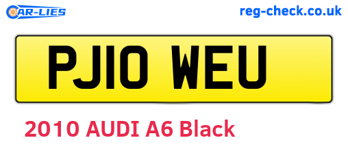 PJ10WEU are the vehicle registration plates.