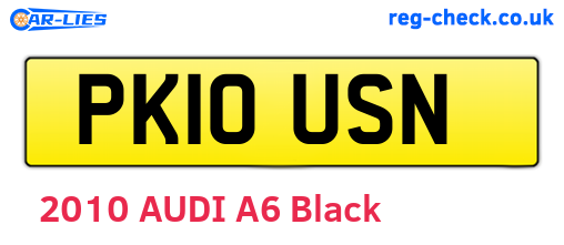 PK10USN are the vehicle registration plates.