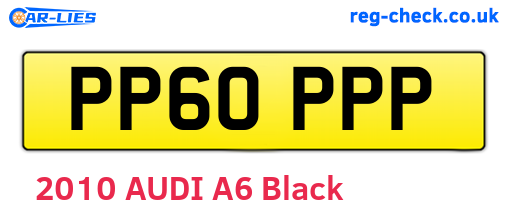 PP60PPP are the vehicle registration plates.