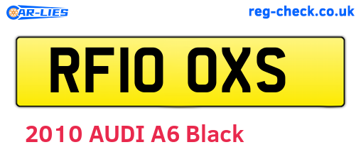RF10OXS are the vehicle registration plates.