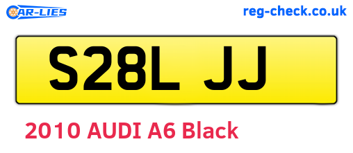 S28LJJ are the vehicle registration plates.