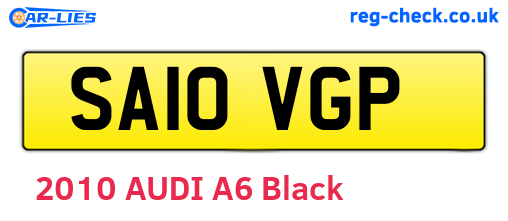 SA10VGP are the vehicle registration plates.