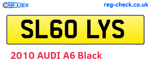 SL60LYS are the vehicle registration plates.