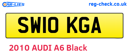 SW10KGA are the vehicle registration plates.