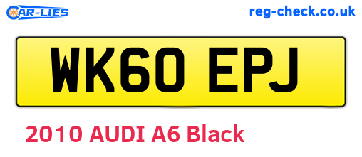 WK60EPJ are the vehicle registration plates.