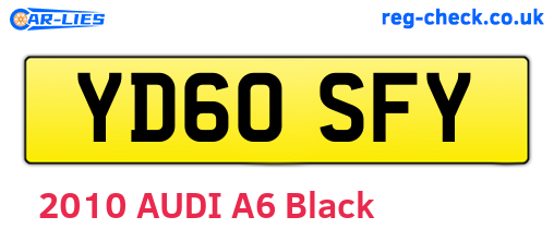 YD60SFY are the vehicle registration plates.