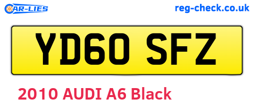 YD60SFZ are the vehicle registration plates.