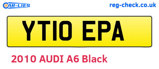 YT10EPA are the vehicle registration plates.