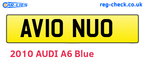 AV10NUO are the vehicle registration plates.