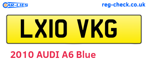 LX10VKG are the vehicle registration plates.