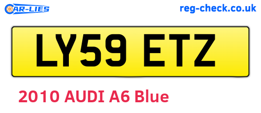LY59ETZ are the vehicle registration plates.