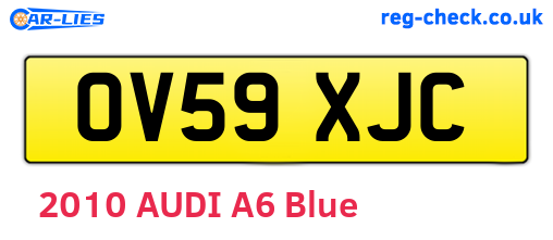 OV59XJC are the vehicle registration plates.