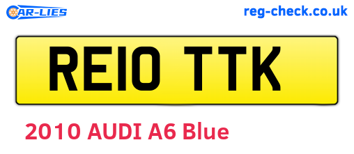 RE10TTK are the vehicle registration plates.