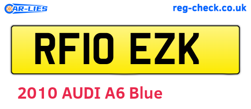 RF10EZK are the vehicle registration plates.