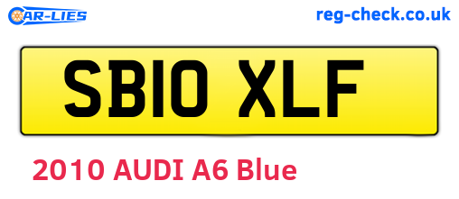 SB10XLF are the vehicle registration plates.