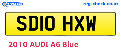 SD10HXW are the vehicle registration plates.