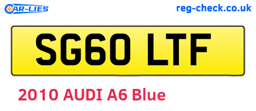 SG60LTF are the vehicle registration plates.