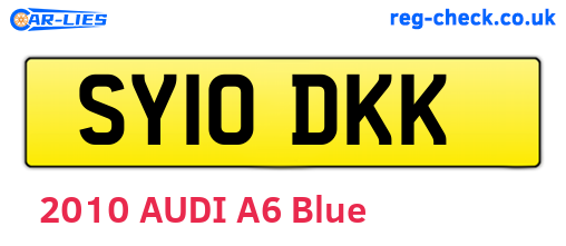 SY10DKK are the vehicle registration plates.