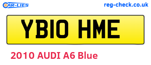 YB10HME are the vehicle registration plates.