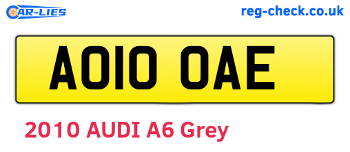 AO10OAE are the vehicle registration plates.