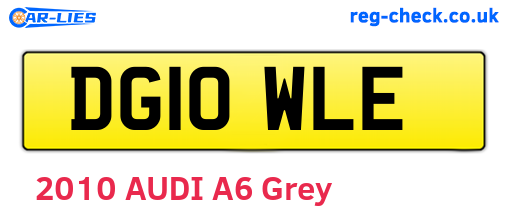 DG10WLE are the vehicle registration plates.