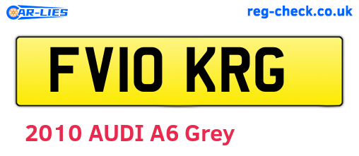 FV10KRG are the vehicle registration plates.