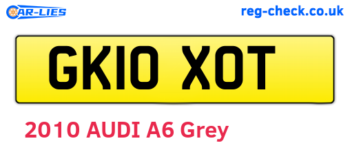 GK10XOT are the vehicle registration plates.