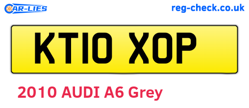 KT10XOP are the vehicle registration plates.