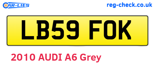 LB59FOK are the vehicle registration plates.