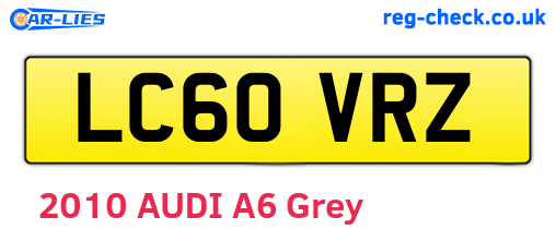 LC60VRZ are the vehicle registration plates.