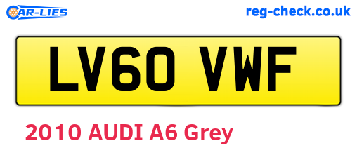 LV60VWF are the vehicle registration plates.