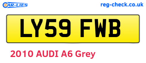 LY59FWB are the vehicle registration plates.