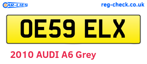 OE59ELX are the vehicle registration plates.