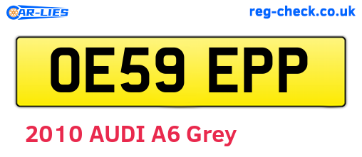 OE59EPP are the vehicle registration plates.