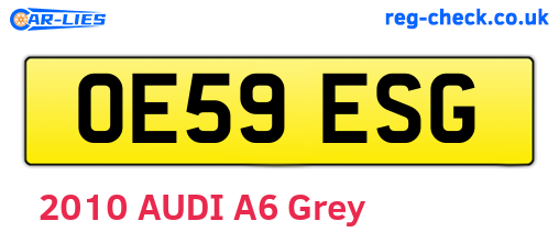 OE59ESG are the vehicle registration plates.