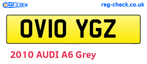 OV10YGZ are the vehicle registration plates.