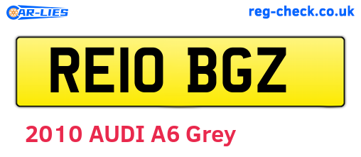 RE10BGZ are the vehicle registration plates.