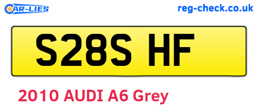 S28SHF are the vehicle registration plates.