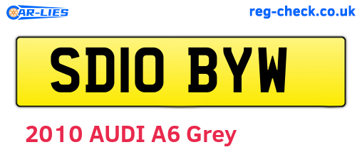 SD10BYW are the vehicle registration plates.