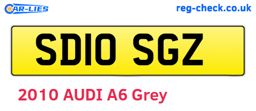 SD10SGZ are the vehicle registration plates.