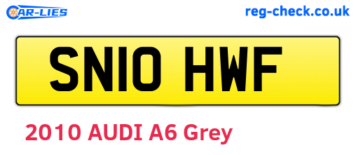 SN10HWF are the vehicle registration plates.