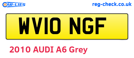 WV10NGF are the vehicle registration plates.
