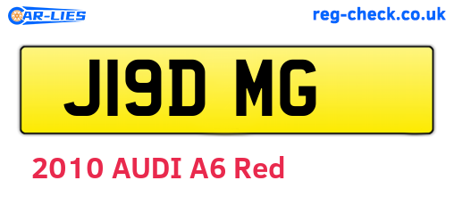 J19DMG are the vehicle registration plates.